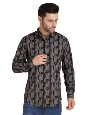 Earthy Vertical Pattern Shirt